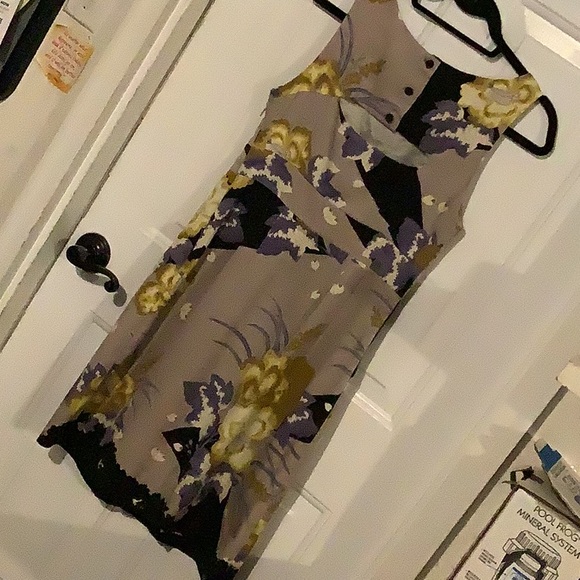 Anthropologie Leifsdottir Silk Dress Floral Purple - Picture 6 of 10